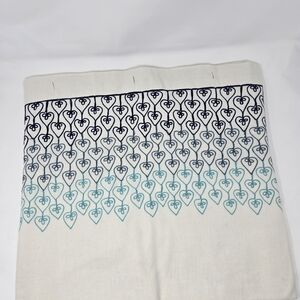 World Market Blue/Turquoise Embroidered Shower Curtain